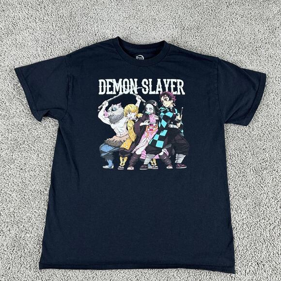 Demon Slayer Shirt Mens Medium Anime Graphic Tee Aniplex Nezuko Tanjiro Japan - Picture 1 of 8